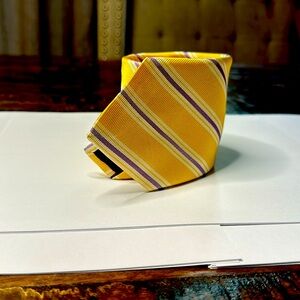 Canals Yellow and Purple Neck diagonal stripe neck tie